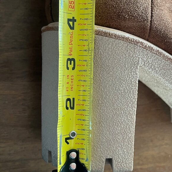 Gianni Bini Ryker Brown Suede Heeled Boots Size 10M Chunky Platform Block Heel - Picture 11 of 11